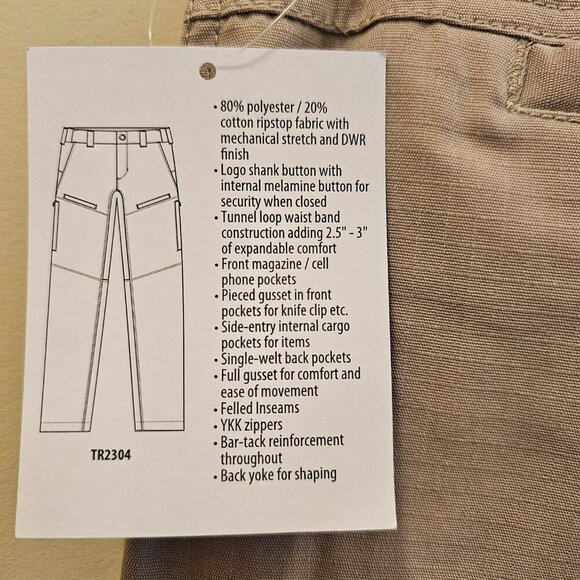 NWT Men's GALLS Field Operative Pants TR2304 Khaki 40x28 - Picture 6 of 11